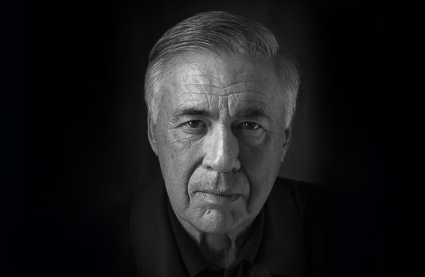 Carlo Ancelotti portrait by Ferdinando Scianna, art director Gianluca Piroli