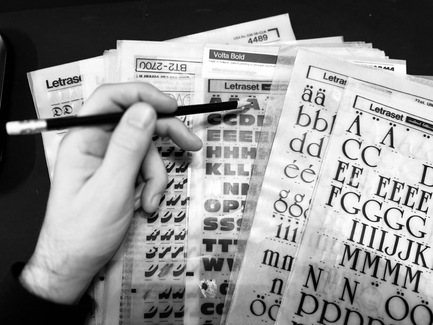 Letraset on my desk